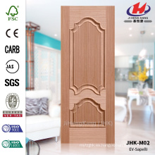 JHK-M02 La mejor textura Rased Emossed la prensa Exterior decorativo EV Sapele HDF moldeó el panel costoso de la puerta